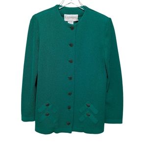 Vintage Castleberry Kelly Green Cardigan Size 12
